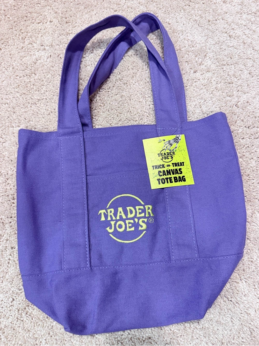 Trader Joe’s Halloween Canvas Mini Tote- Purple